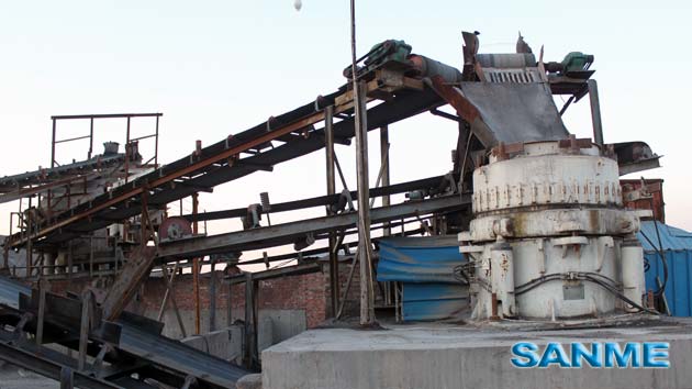 Steel slag production line